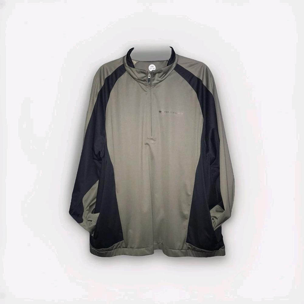 Boy Scouts Jacket Mens XL Gun Metal Brown Black‎ 1/4 Zip Lightweight Outdoors